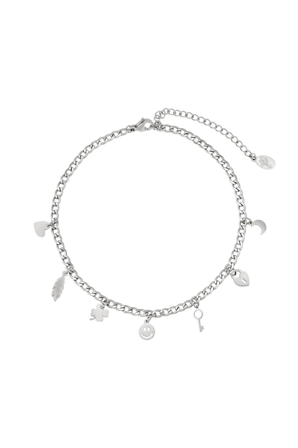 Yehwang: enkelbandje - figuurtjes zilver