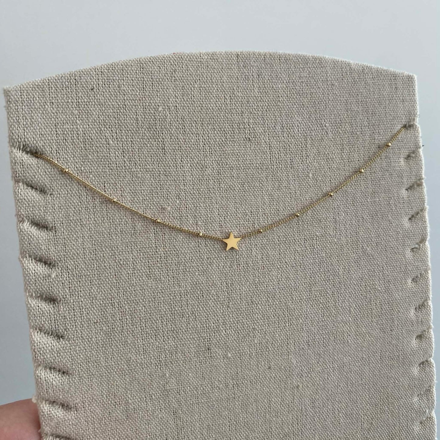 Yehwang: Ketting met hangertje - stainless steel goud - sterretje