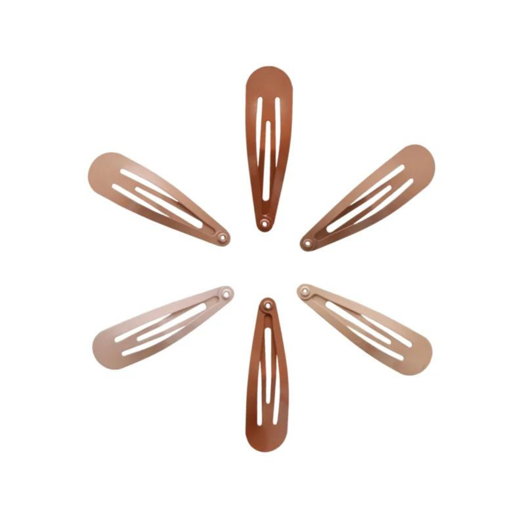 Van Pauline: haarclips bunny 5 cm - Stripes and moon (18 stuks)