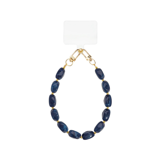Yehwang: Telefoonsnoer kralen acryl - donkerblauw