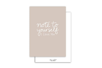 Nynke Ontwerpt: Kaart a6 | Note to yourself