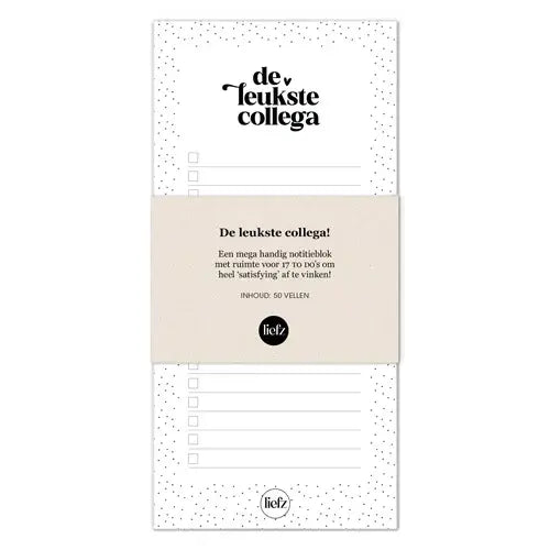 Liefz: Notitieblok | de leukste collega!