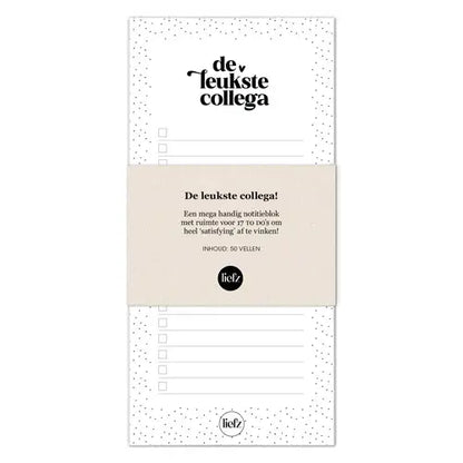 Liefz: Notitieblok | de leukste collega!
