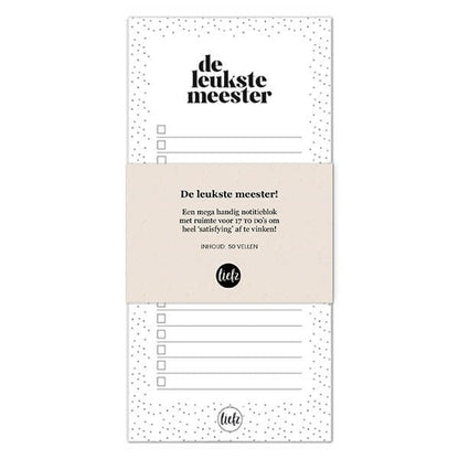 Liefz: Notitieblok | de leukste meester
