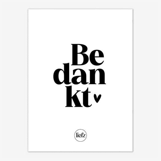 Liefz: Fles etiket | Bedankt