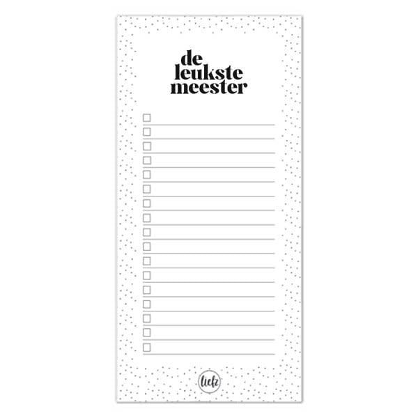 Liefz: Notitieblok | de leukste meester