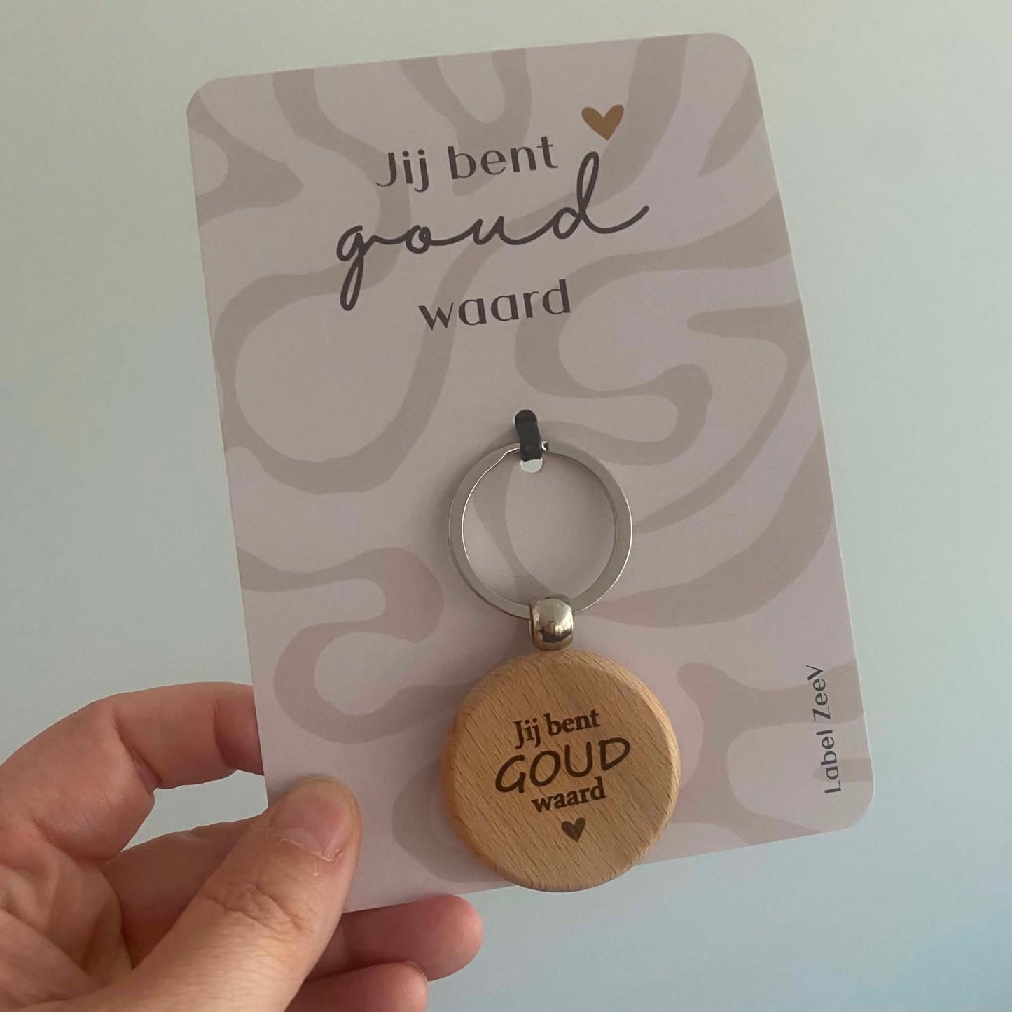 Label ZeeV: Sleutelhanger + kaart - Jij bent goud waard