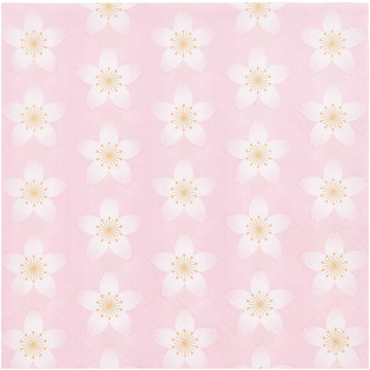 Rico design: servetten - bloemetjes roze