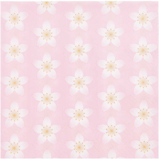 Rico design: servetten - bloemetjes roze
