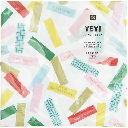 Rico design: servetten - confetti