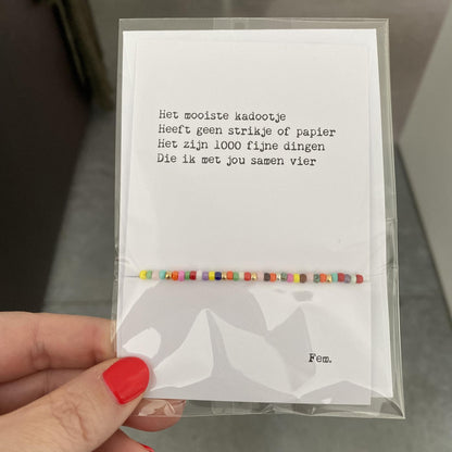 Papierpleziertjes - armbandplezier - het mooiste kadootje