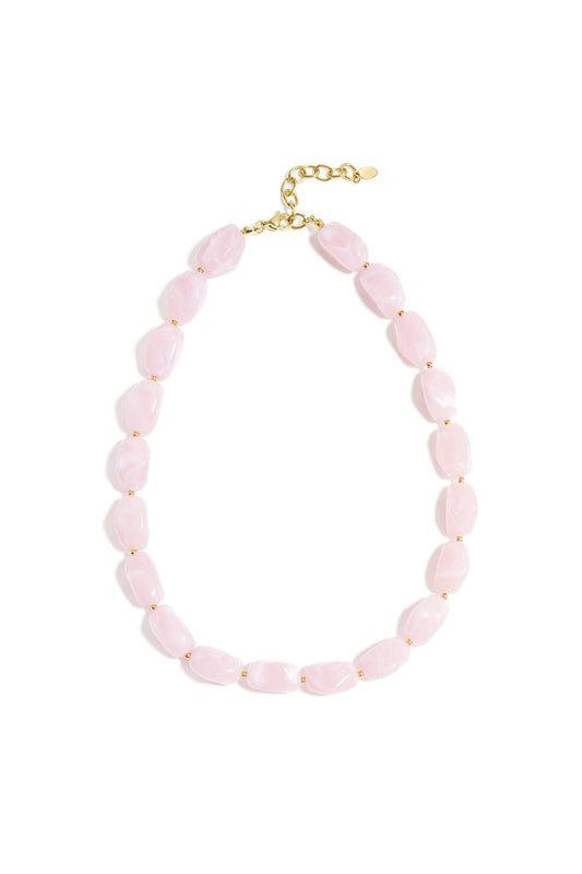 Yehwang: kralen ketting - lichtroze
