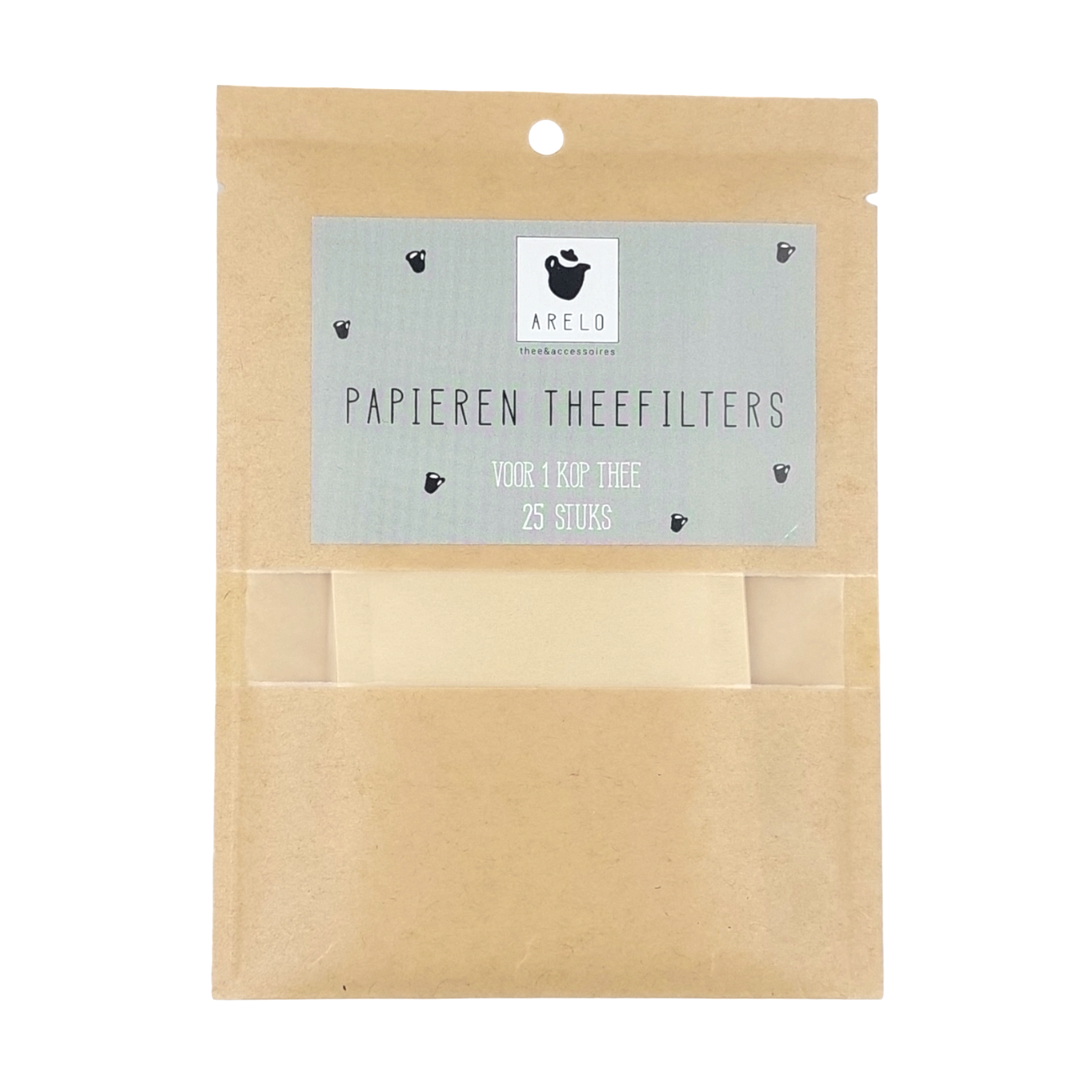 Papieren theefilters - 25 stuks in een zakje