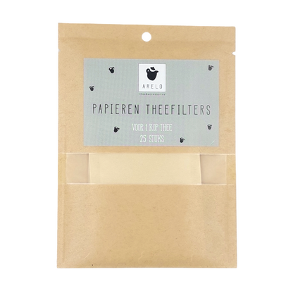 Papieren theefilters - 25 stuks in een zakje