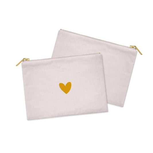 Stationery & gift Cosmetic Bag / Etui | Pink & a Heart of GOLD