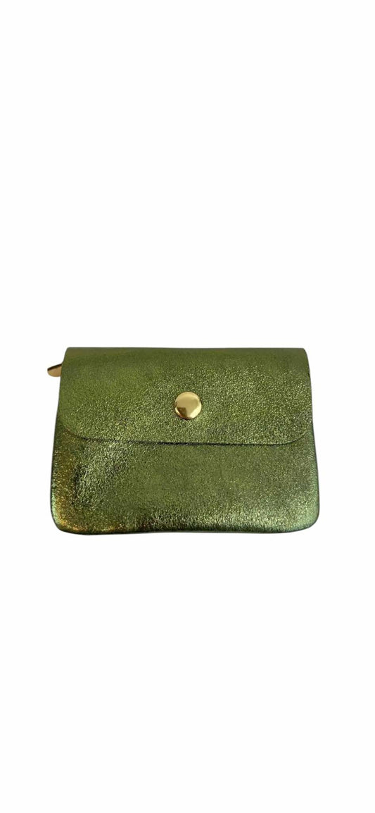 Wauw: Blush portemonnee klein metallic legergroen