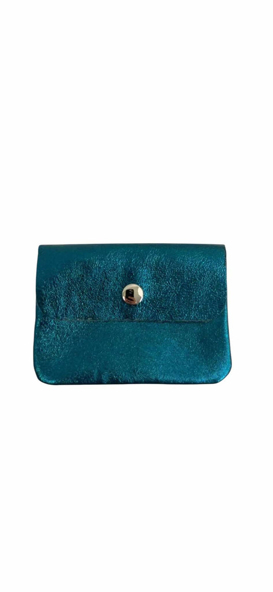 Wauw: Blush portemonnee klein metallic petrol