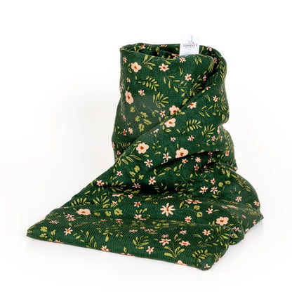 Warmtesjaal rib flower green