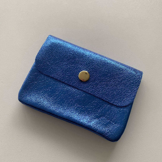 Wauw: Blush portemonnee klein metallic blauw