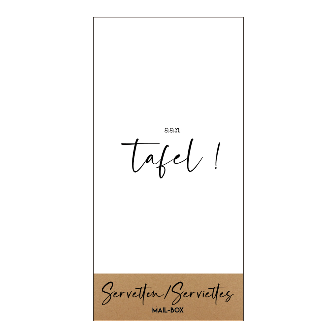 Mail-box servetten: Aan tafel