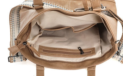 I'm dutch: handtas - schoudertas/shopper Le Mans - camel