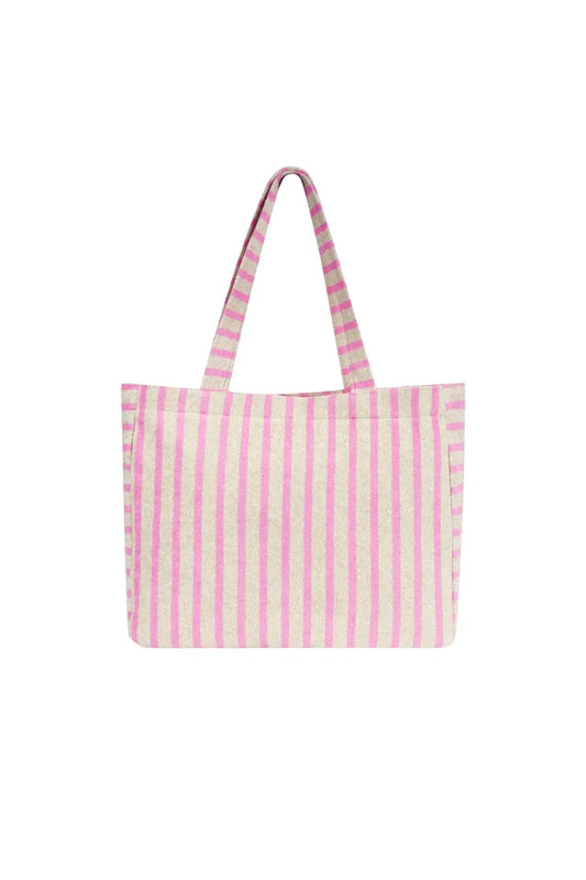 Yehwang: totebag 01 - badstof - lichtroze/grijs