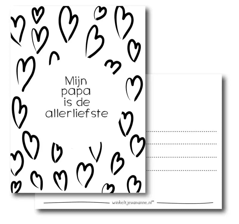 Winkeltje van Anne: kaart a6 Mijn papa is de allerliefste