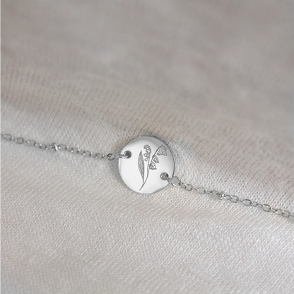 Zilveren geboortebloem armband • een persoonlijk cadeau met betekenis