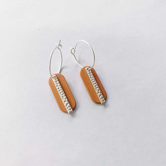 Le marché sucré: oorbellen zilver en nude