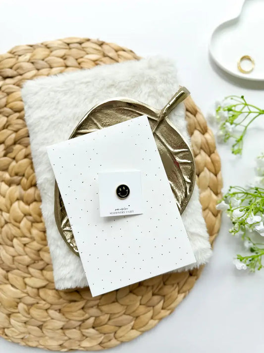 Stationery & gift: Pin | mini | smiley zwart