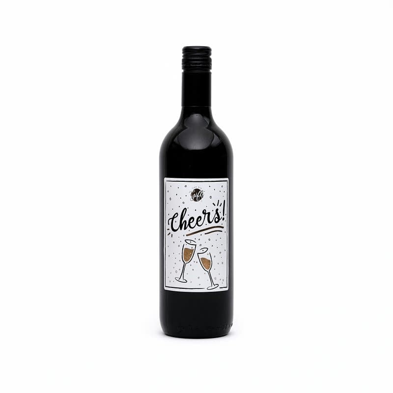 The big gifts: wijnfles rood "Cheers"