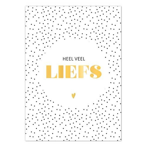 Liefz: Kaart | Veel liefs | Goudfolie