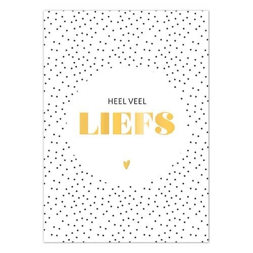 Liefz: Kaart | Veel liefs | Goudfolie