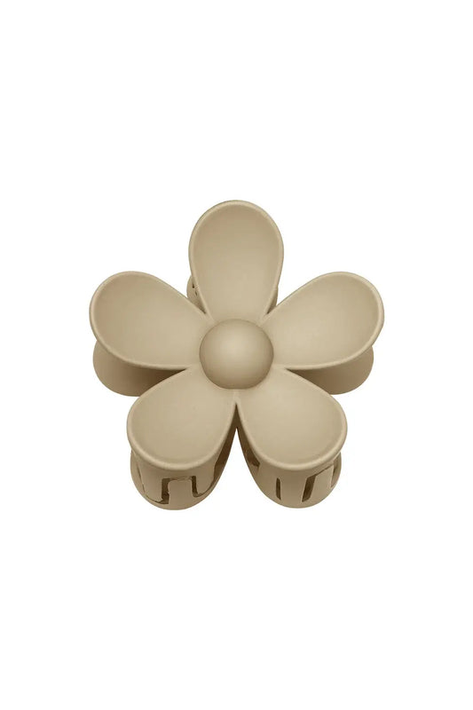 Yehwang: haarclip bloem - camel
