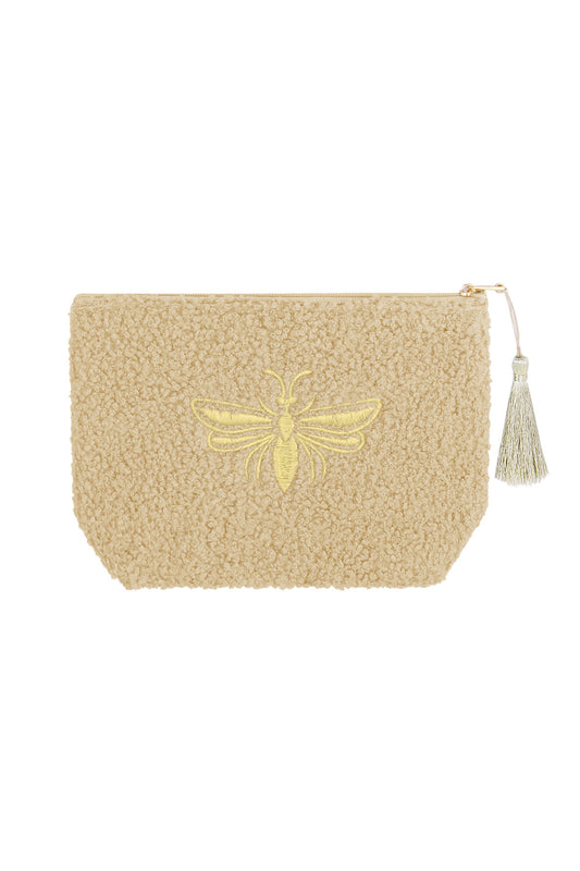 Yehwang: Make-up tasje teddy bij - beige