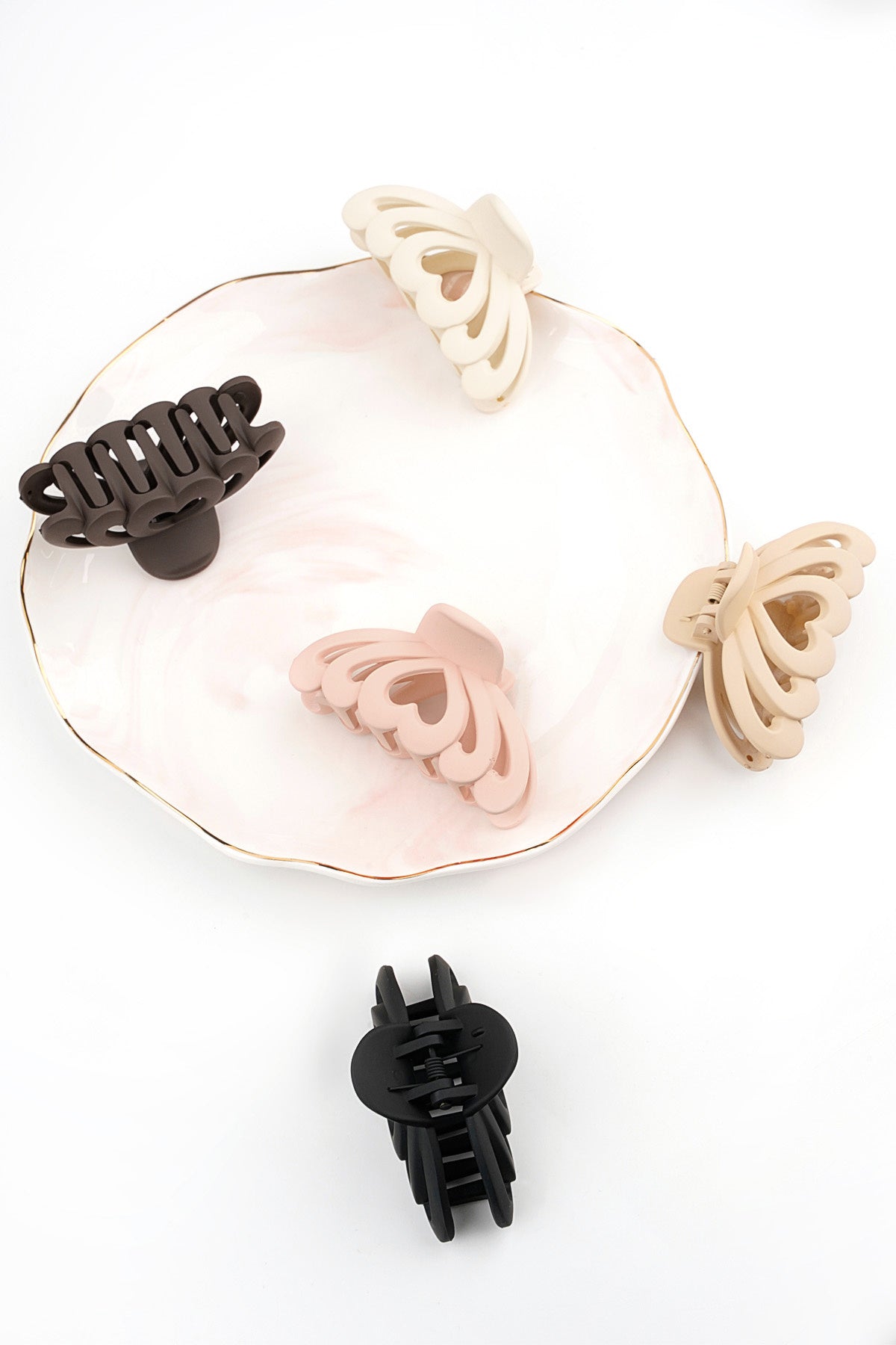 Yehwang: Haarclip multi hart - zwart