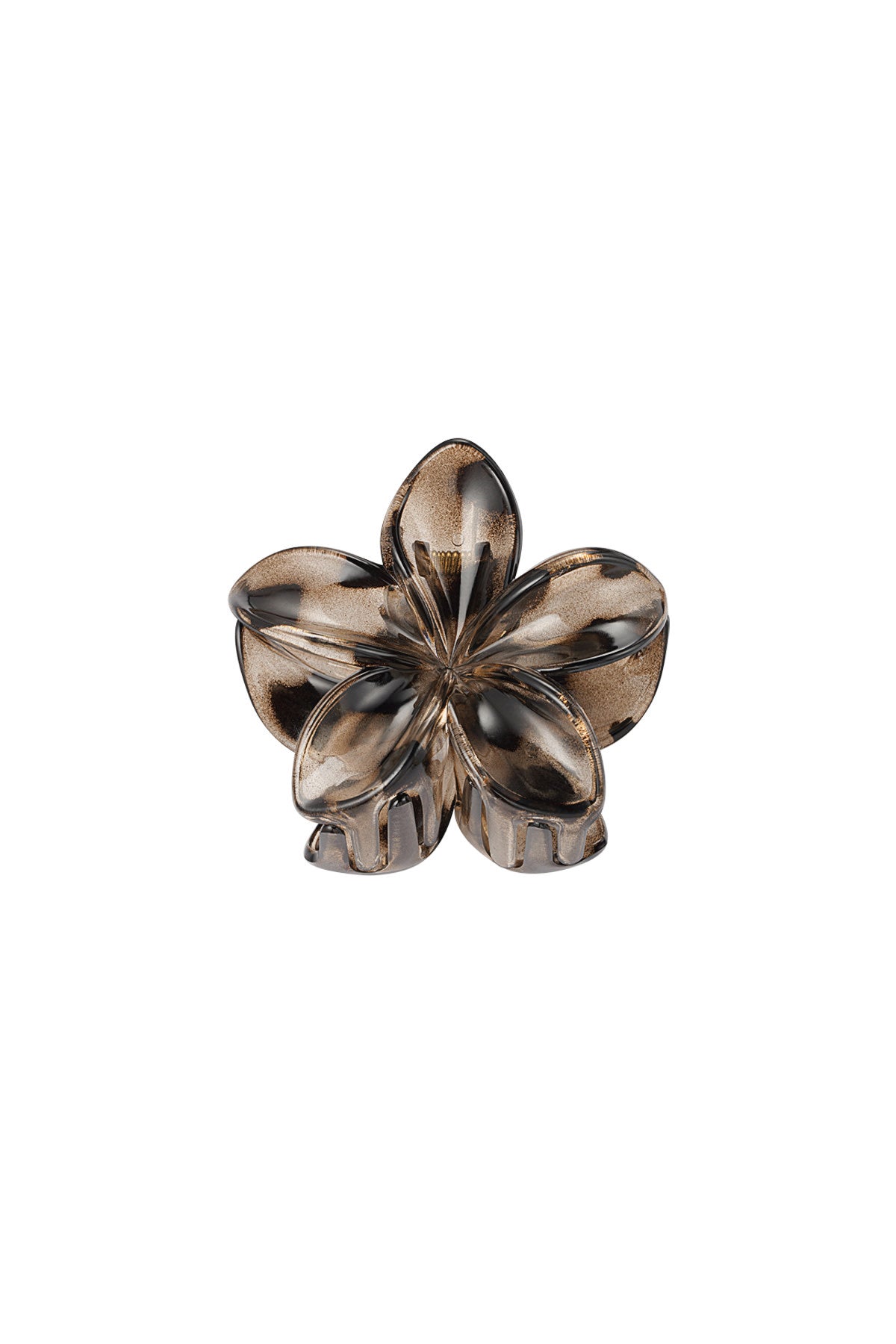 Yehwang: Hawaiiaanse bloemen haarclip - bruin