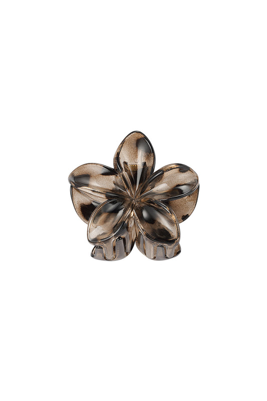 Yehwang: Hawaiiaanse bloemen haarclip - bruin