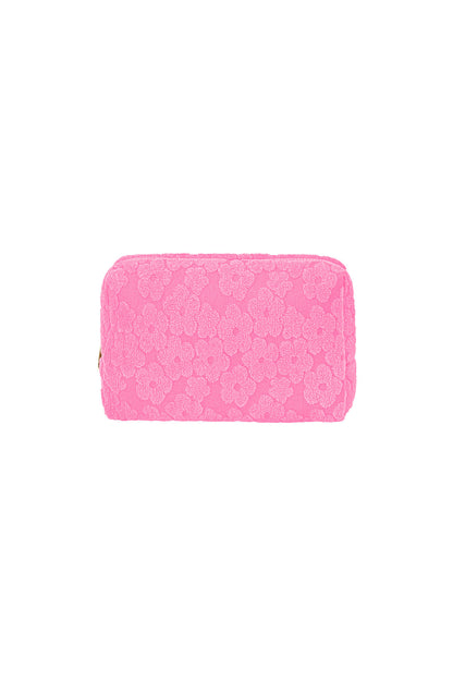 Yehwang: make-up tas bloemen - roze