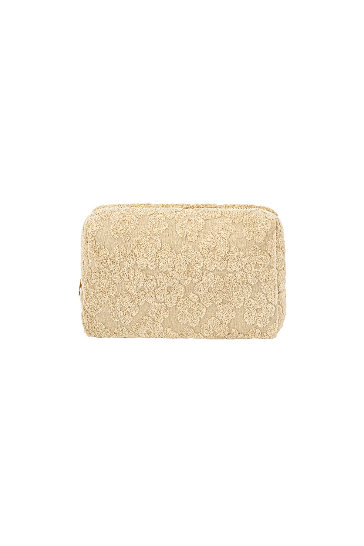 Yehwang: make-up tas bloemen - beige