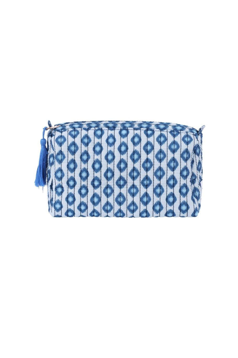 Yehwang: make-up tas groot - printje - blauw