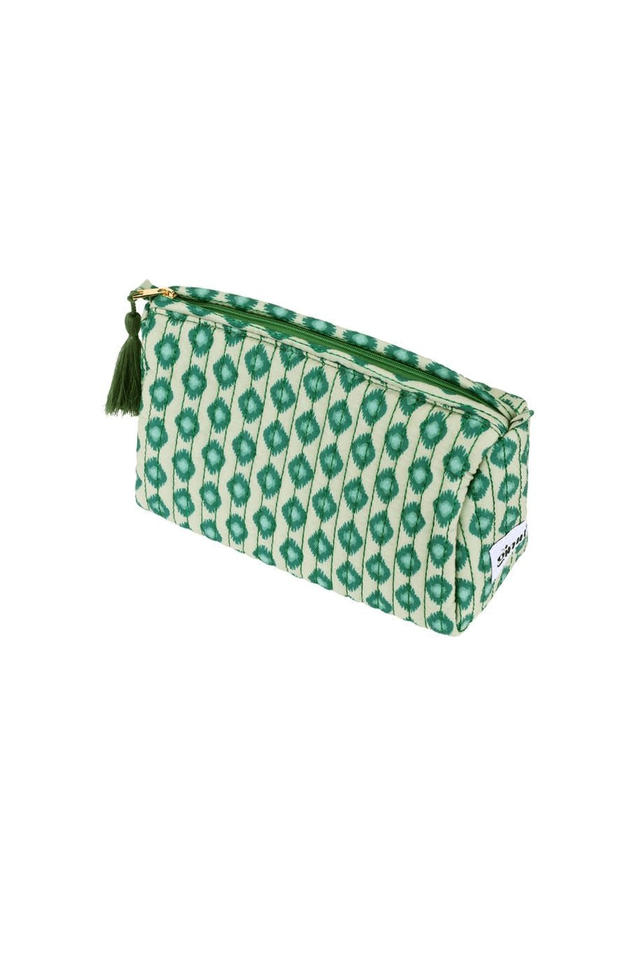 Yehwang: make-up tas groot - printje - groen