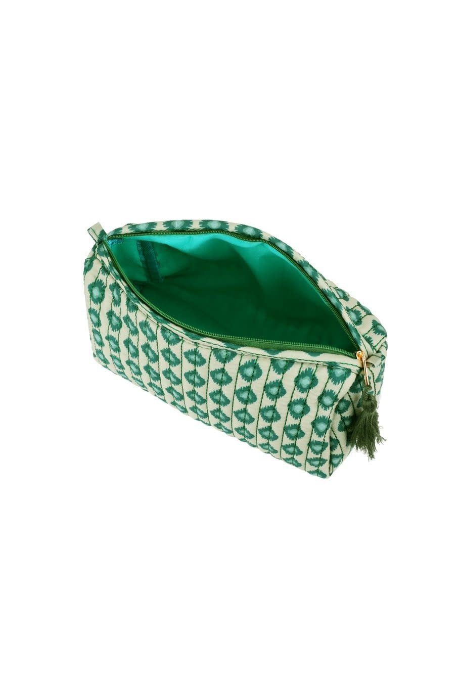 Yehwang: make-up tas groot - printje - groen