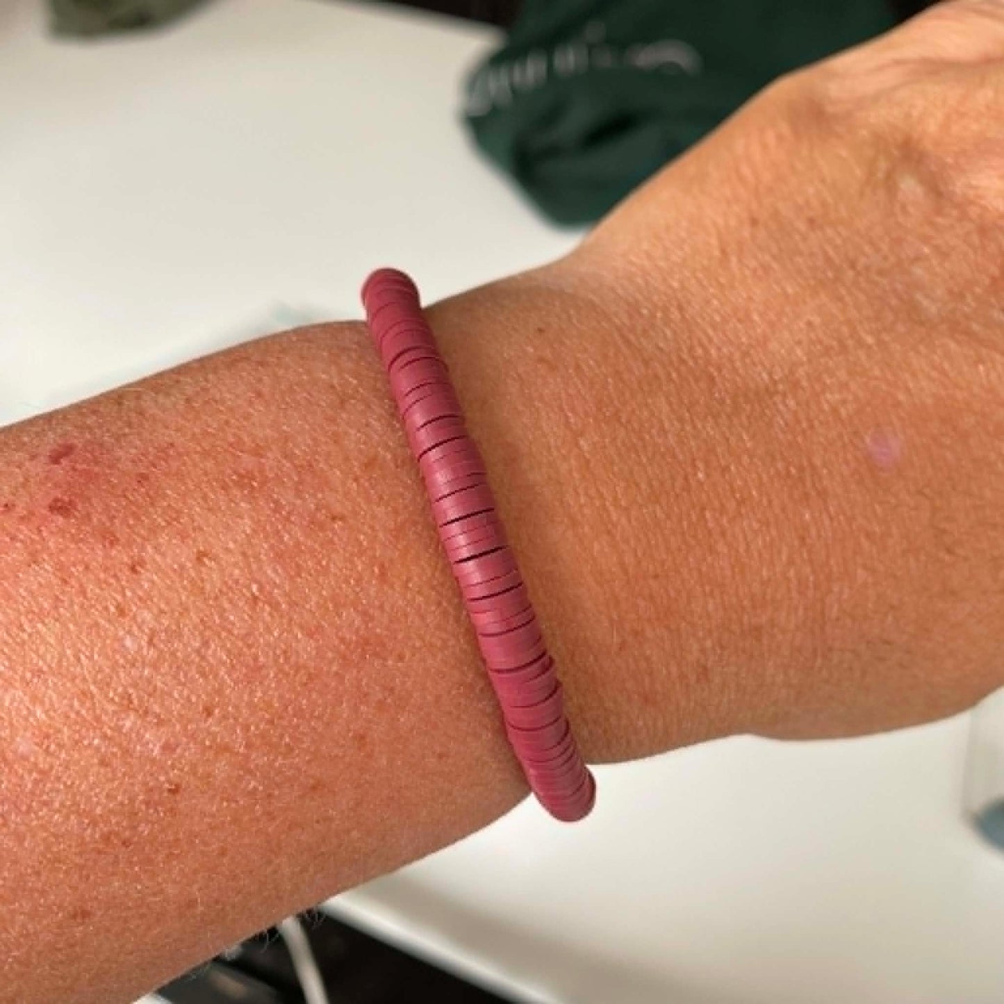 Biba: armbandje klei - bordeaux