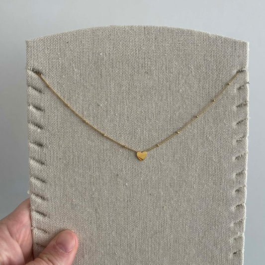 Yehwang: Ketting met hangertje - stainless steel goud - hartje