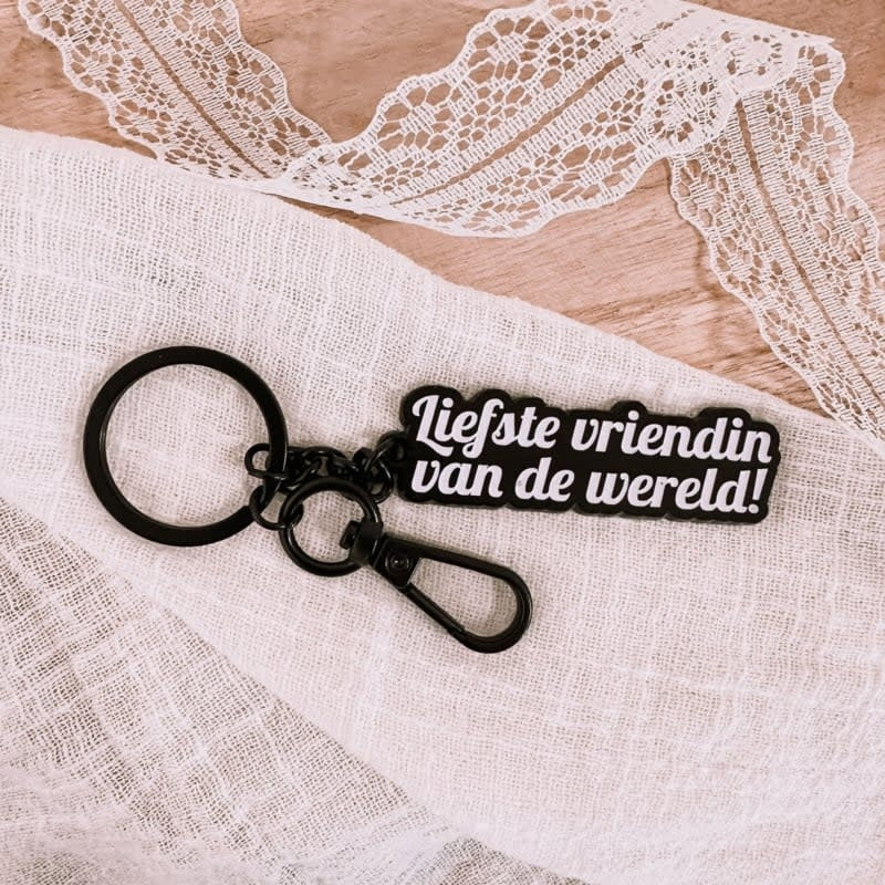 Winkeltje van anne: sleutelhanger - Liefste vriendin van de wereld