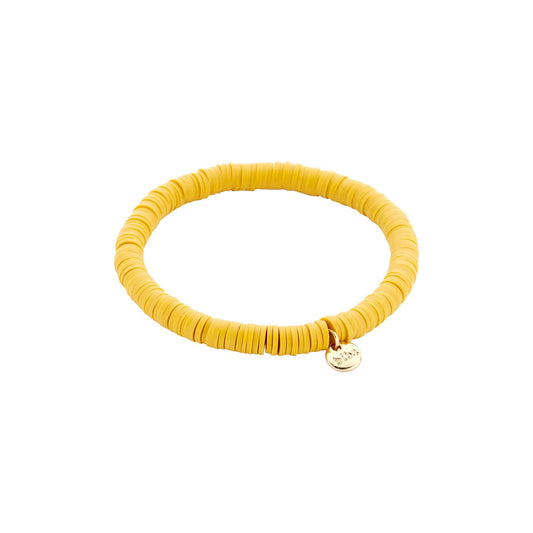 Biba: armbandje clay - warm geel