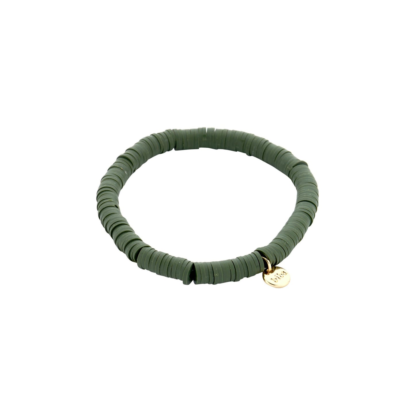 Biba: armbandje clay - donker kaki