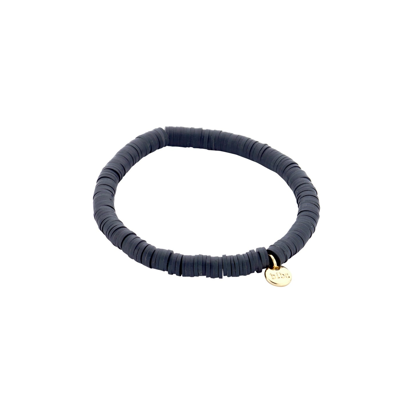 Biba: armbandje clay - donkergrijs