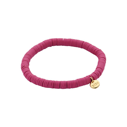 Biba: armbandje klei - roze/paars